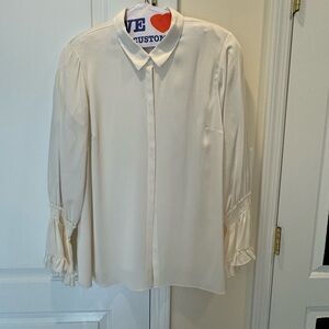 Kobi Halprin silk blouse off white stunning
